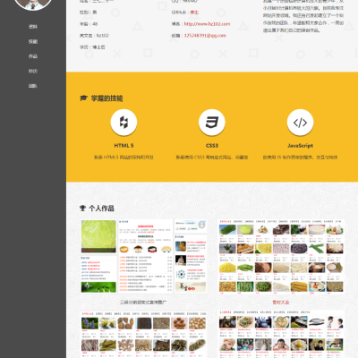 北京响应式自适应个人简历模板、公司或个人产品展示网站